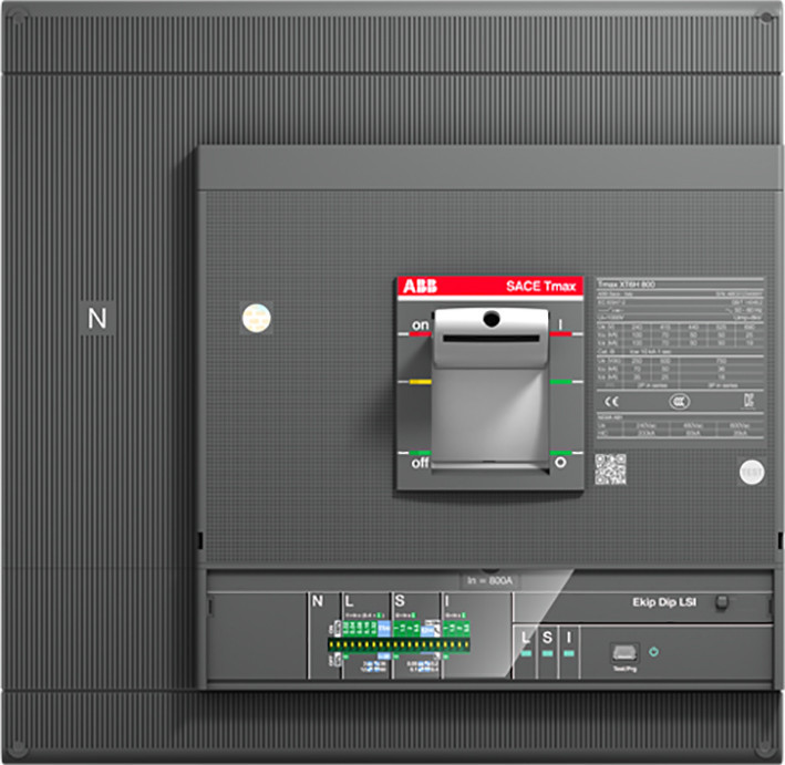 ABB Componenten Tmax XT XT6S 800 ekip dip LS/I in=630 4 polig vast met vooraansluiting electro