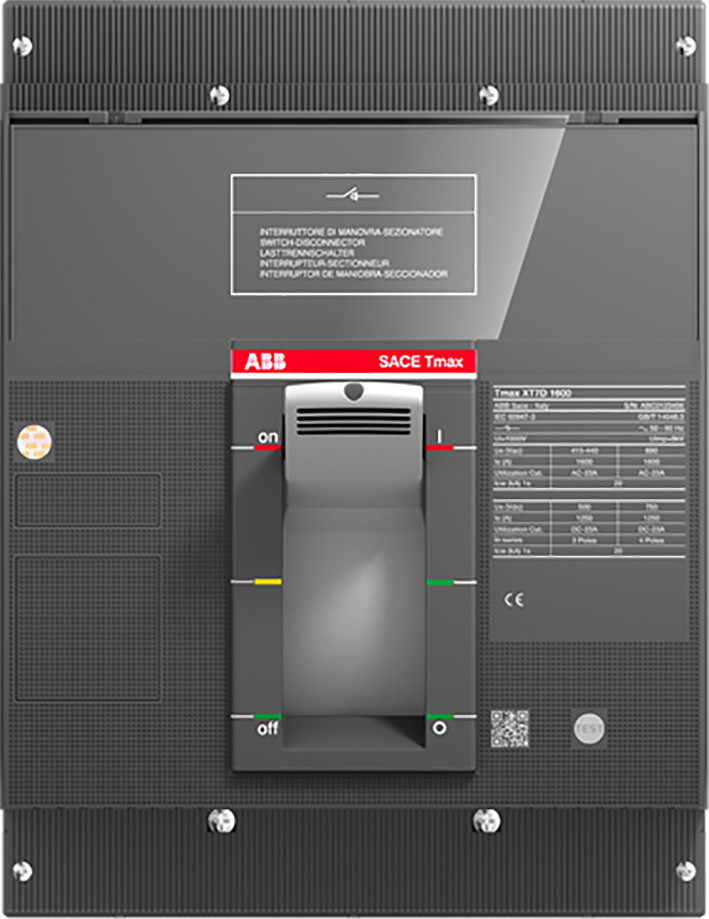 ABB Componenten Tmax XT XT7D 1600 3 polig vast met vooraansluiting lastschakelaar
