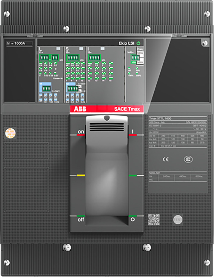 ABB Componenten Tmax XT XT7H 800 ekip G dip LS/I in=800a vast met vooraansluiting electronisch