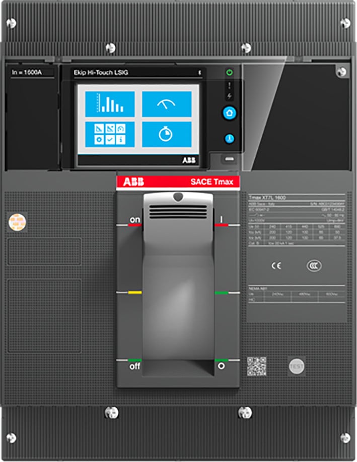 ABB Componenten Tmax XT XT7L 800 ekip G hi-touch lsig 800a 3 polig vast met vooraansluiting el