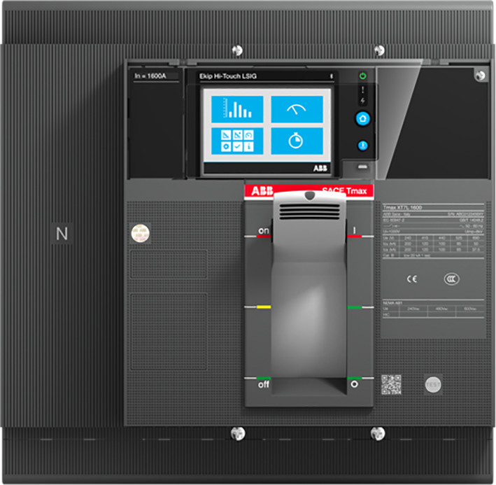 ABB Componenten Tmax XT XT7S 1600 ekip touch lsig in1600a 4 polig vast met vooraansluiting ele