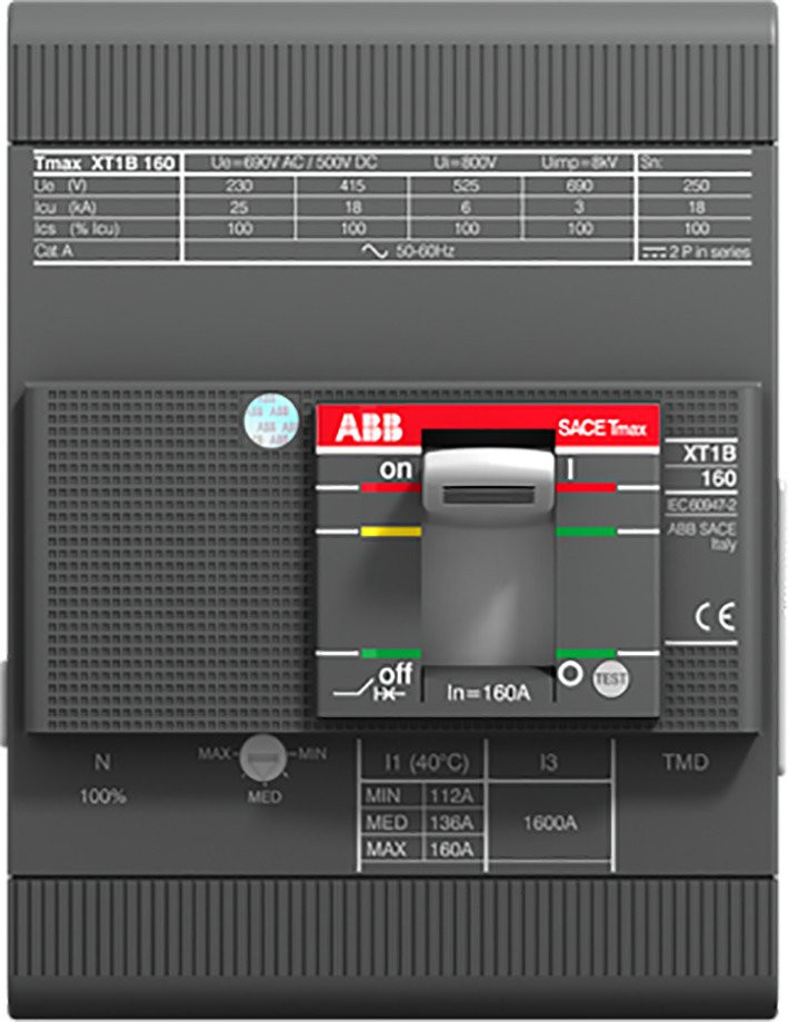 Tmax XT1N 160/R125 4P vast met vooraansluiting ul/csa