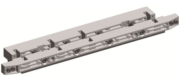 ABB Componenten TPM Raildrager 60x10mm V.V. railstop, railafstand 185MM