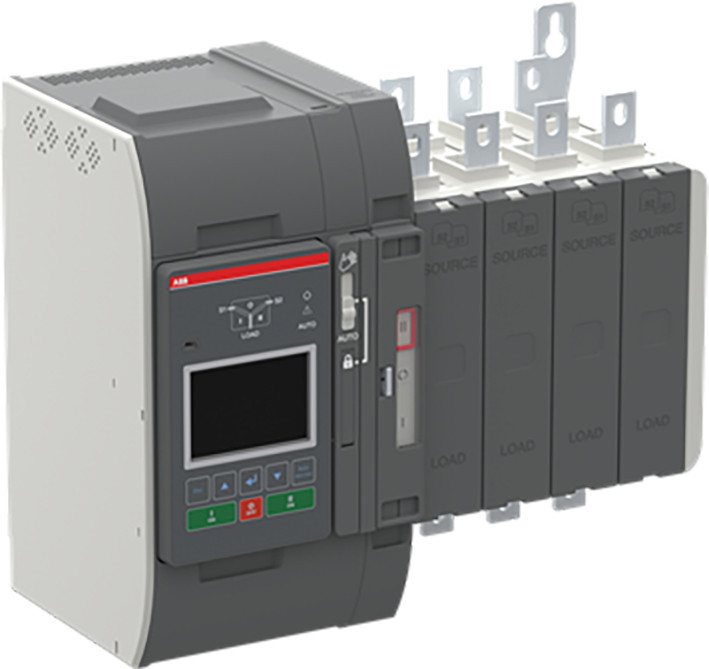 ABB Componenten TruONE Automatische Omschakelaar 200a, 3P, I-O-ii, level 3 controller (LCD)