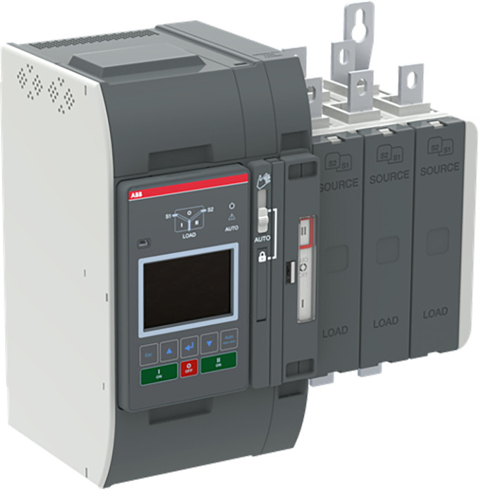 ABB Componenten TruONE Automatische Omschakelaar 200a, 3P, I-O-ii, level 3 controller (LCD)