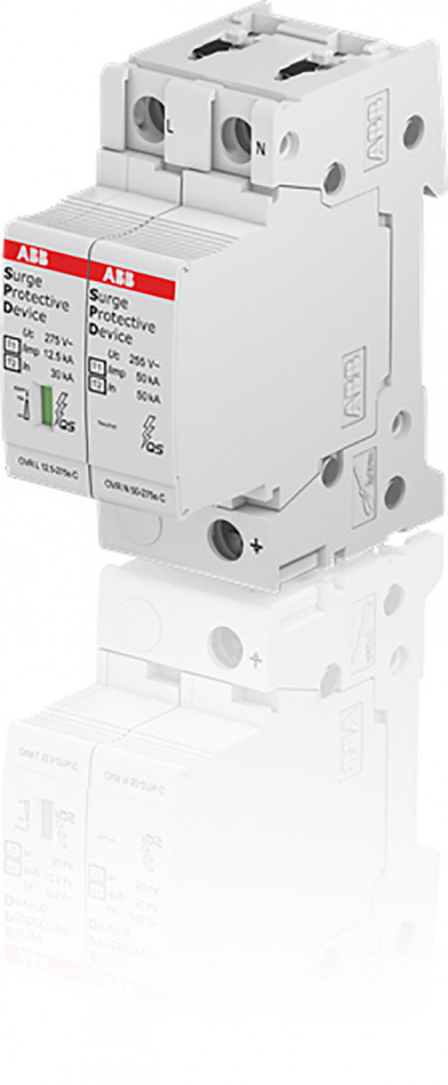 ABB Componenten System pro M compact Type 1 + 2 overspanning beveiliging ovr T1-T2 1N 12.5-275S P QS - I (i