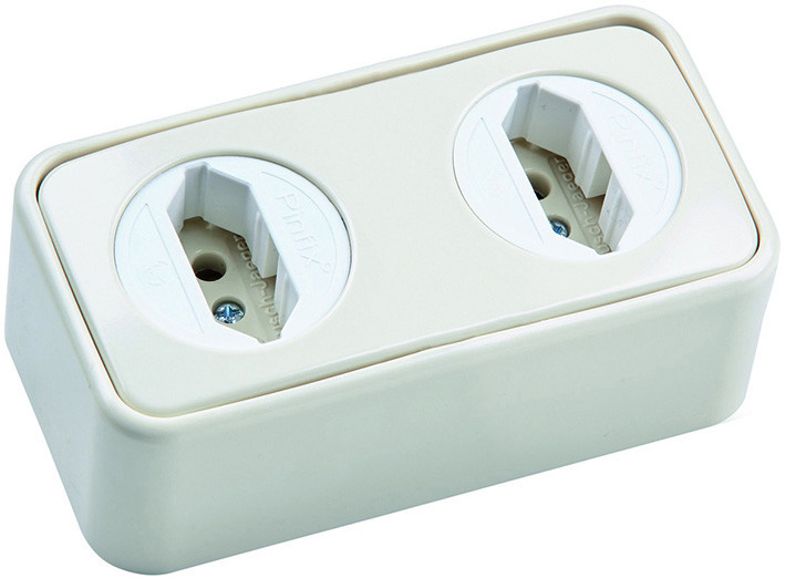 ABB Componenten ComfortLine Euro Stopcontact dubbel, te monteren op montageprofiel ZX29