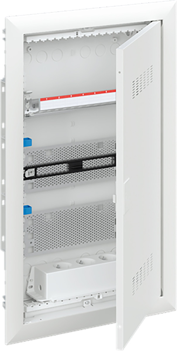 ABB Componenten UK600 Media Inbouwverdeler met sierlijst en deur V.V. ventilatie, 3-rijen