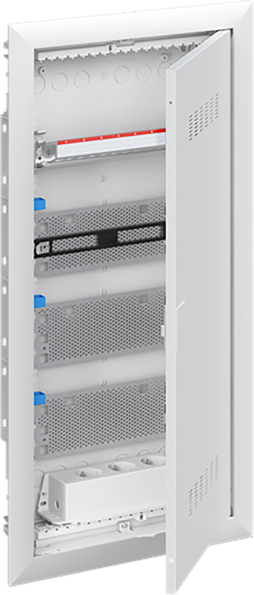ABB Componenten UK600 Media Inbouwverdeler met sierlijst en deur V.V. ventilatie, 4-rijen