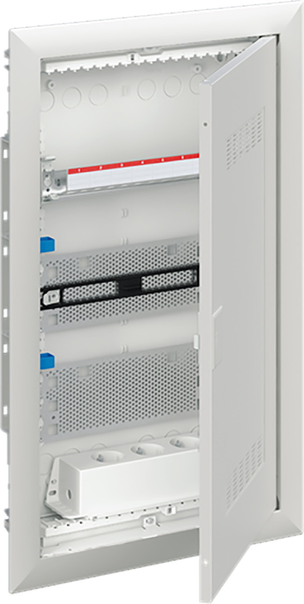 ABB Componenten UK600 Media Inbouwverdeler met sierlijst en wi-fi deur V.V. ventilatie, 3-ri