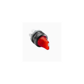 ABB Componenten Drukknoppen / Modular Verlichte Keuzeschakelaar, terugverend, korte hendel, 3 standen, rood