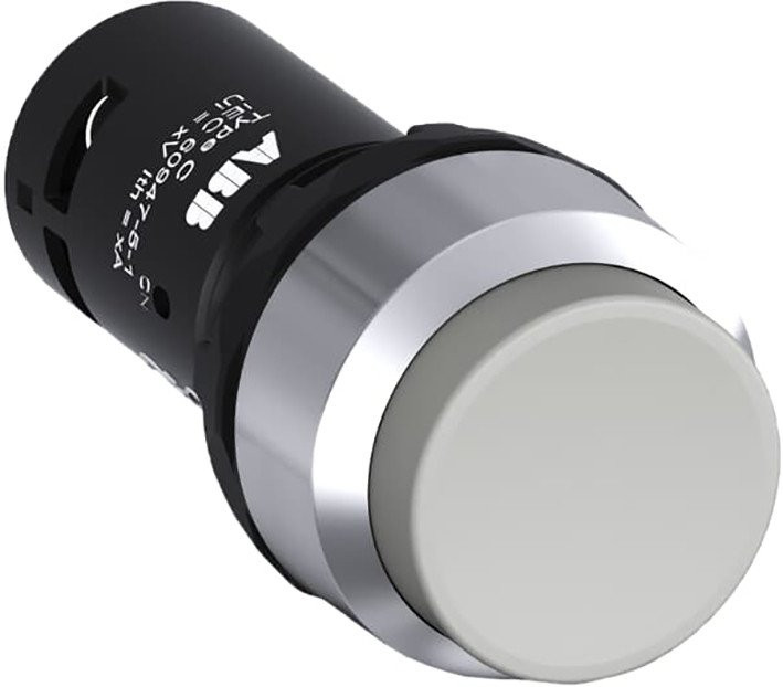 ABB Componenten Drukknoppen / Compact Vlakke Drukknop, terugverend compact serie 1no +1NC, zwart met:"pijl"