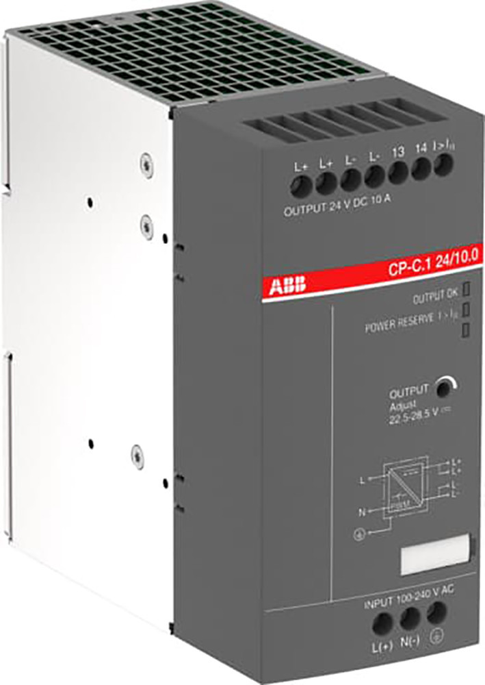 ABB Componenten Voedingen Voeding In:100-240vac/90-300VDC uit:dc 24V/10a gecoate print