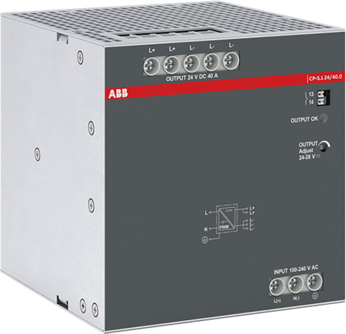 ABB Componenten Voedingen Voeding In:110-240vac/110-250VDC uitgaand: DC 24V/40a