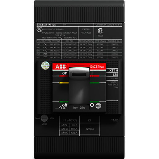 Abb XT1N 125 TMF 15-500 3P F F ul/csa