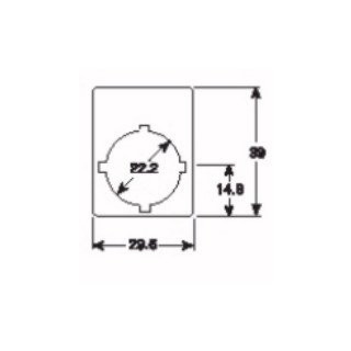 ABB Componenten Drukknoppen Zilvergrijs Aluminium textpl. met text ''stop''