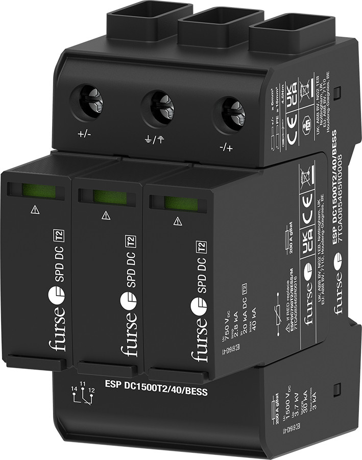 ABB Draad- en kabelmanagement Furse ESP Type 2 plug-in overspanningsbeveiliging voor bess geschikt voor max. D