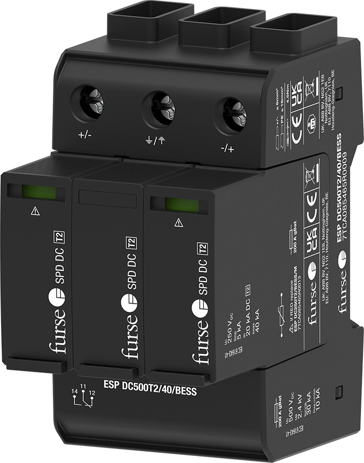 ABB Draad- en kabelmanagement Furse ESP Type 2 plug-in overspanningsbeveiliging voor bess geschikt voor max. D