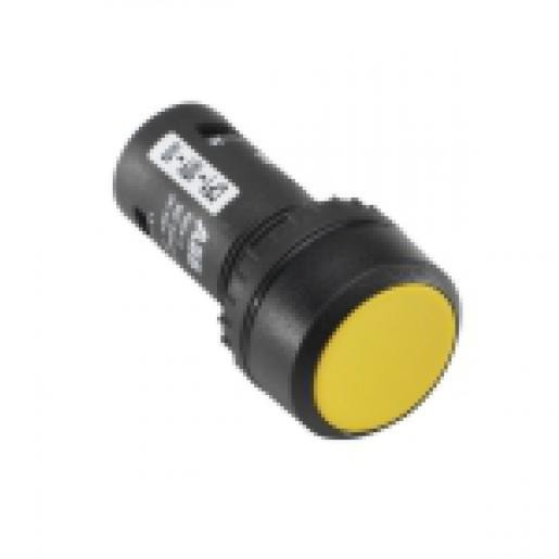 Abb Drukknop geel met 2no terugverend