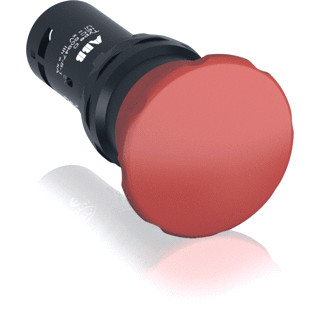 Abb Drukknop met 1no 1NC terugverend rood