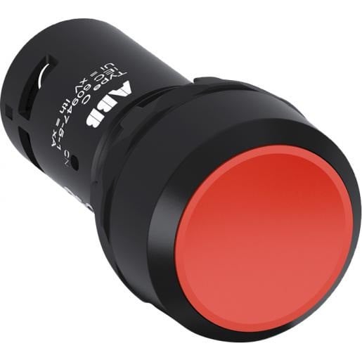 Abb Drukknop rood met 1NC terugverend