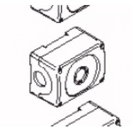 Abb Drukknoppenkast leeg 1-gats plastic ip66 geel/grijs