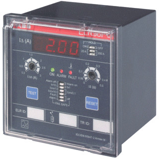 Abb Elr front paneel aardfout relay