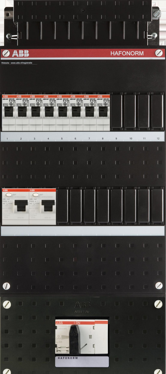 Abb 8X achter 2X 30ma+hs 3-fasen HS in onderbak 110x220