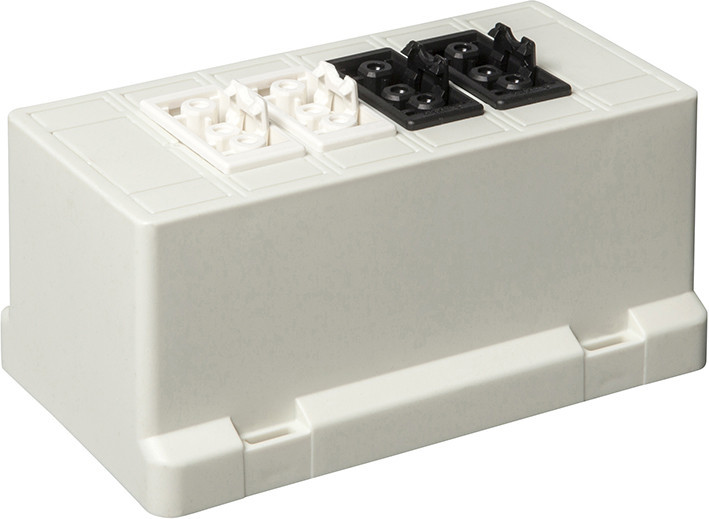 ABB HAF Hafobox Deksel 3611 met GST18 connector 2x3-P ZW. en 2x3-P wit gerecycled kuns