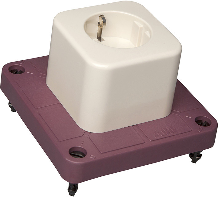 ABB HAF Hafobox Deksel 3640 rood met 1-voudige WCD gerecycled kunststof