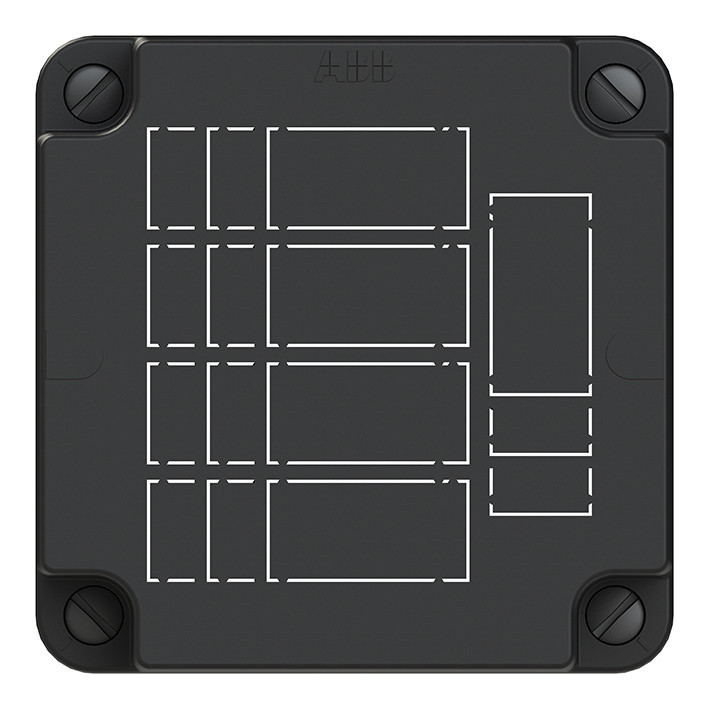 ABB HAF Hafobox Deksel 3640 zwart TBV GST/midi 5 X 3-/4-/5-polig gerecycled kunststof
