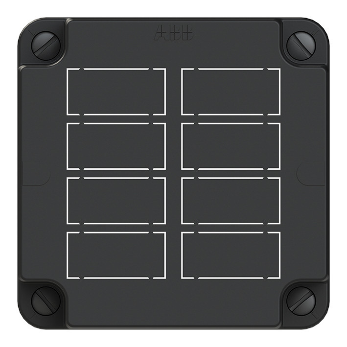 ABB HAF Hafobox Deksel 3640 zwart TBV GST/midi 8 X 3-polig gerecycled kunststof