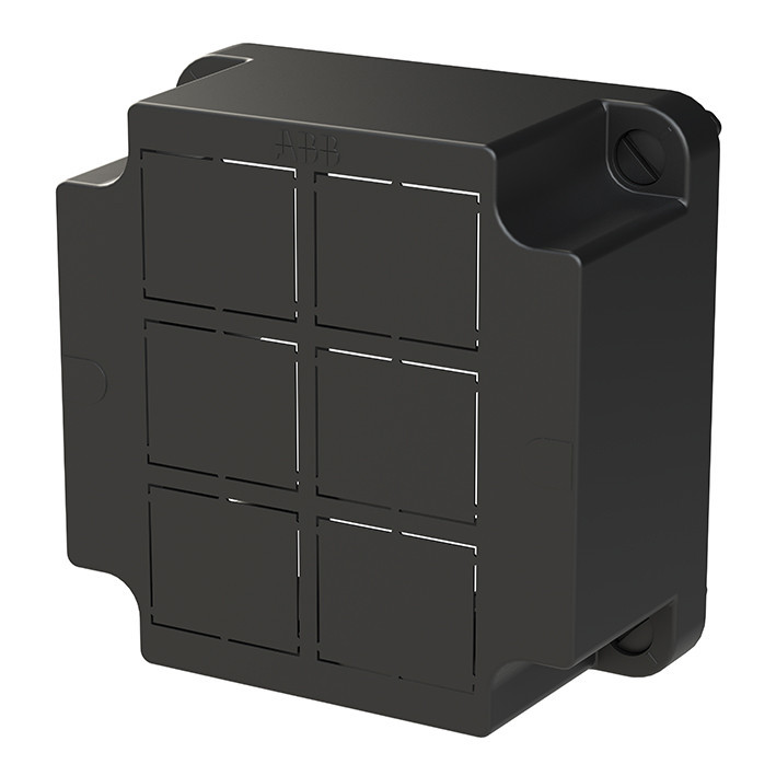 ABB HAF Hafobox Deksel 3640 zwart uitbreekpoorten data 6 X uitbreekpoort gerecycled ku