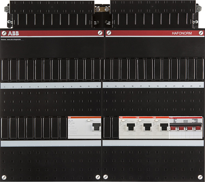 ABB HAF Hafonorm 3-Fase, 1 HS 40a 4P 1 als 63a 4P 30ma, 3 als 63a 2P 30ma