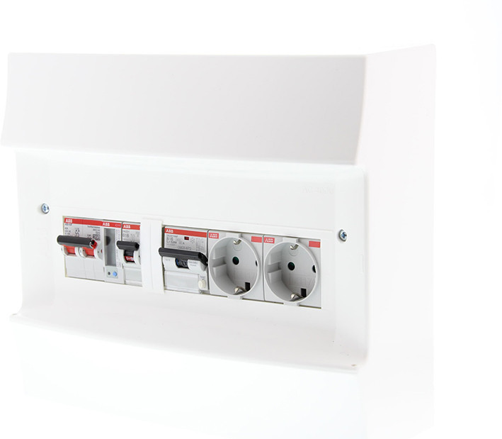 ABB HAF ZV Verdeler PV-omvormer met KWH meter 1X installatieautomaat b16a 1X comb
