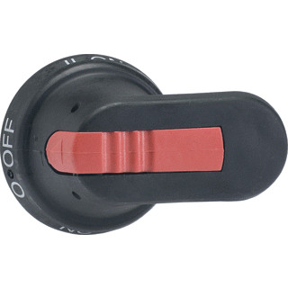 Abb Handgreep zwart ip65 lengte 45 MM omkeerschakelaar I-O-ii indicatie