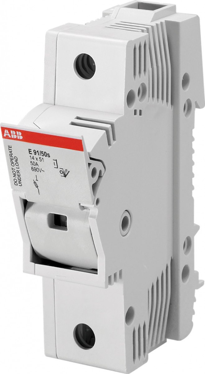 Abb Houder voor cilindrische zekering 3P+N 50a