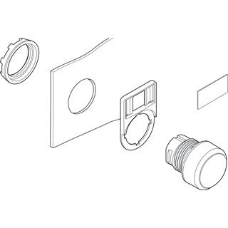 Abb Houder voor inzetplaatje zwart