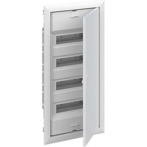 Abb Inbouwverdeler met sierlijst en deur 48M 4-rijen ip30 N/pe QT ral