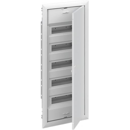 Abb Inbouwverdeler met sierlijst en deur 60M 5-rijen ip30 N/pe QT ral