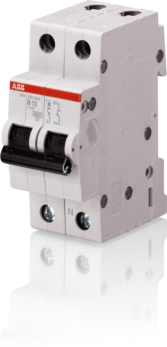 Abb System pro M compact installatieautomaat B karakteristiek 16a 2P 1 beveiligd incl nul 17,5te