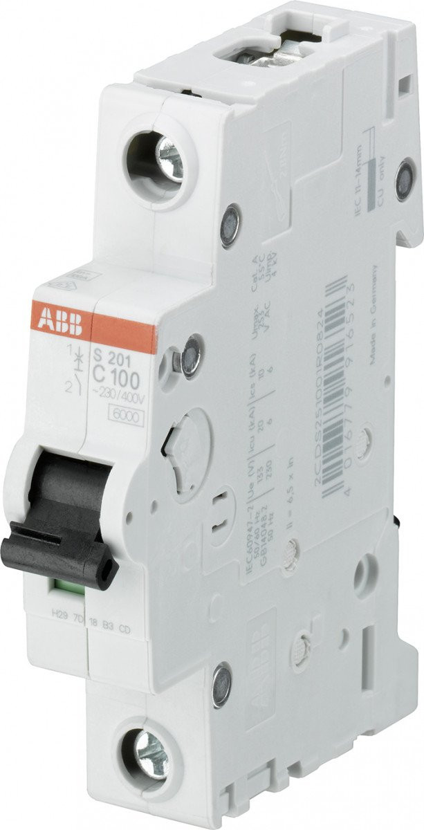 Abb System pro M compact installatieautomaat C karakteristiek 80a 1P 1 beveiligd 17,5te