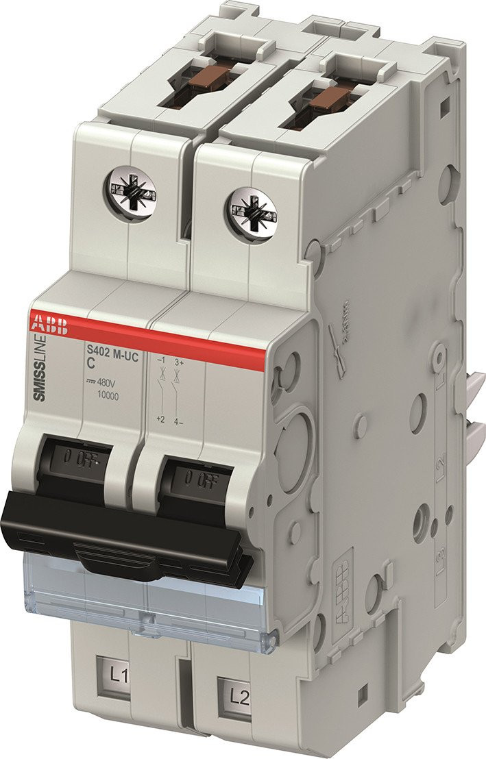 Abb Smissline-S installatieautomaat C karakteristiek 8a 2P 2 beveiligd 2te