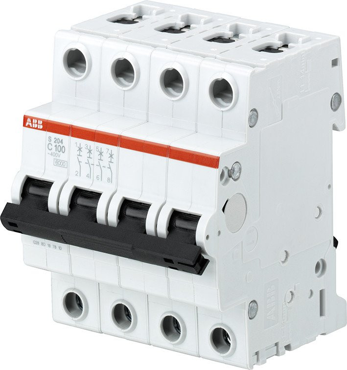 Abb System pro M compact installatieautomaat B karakteristiek 80a 4P 4 beveiligd 4te