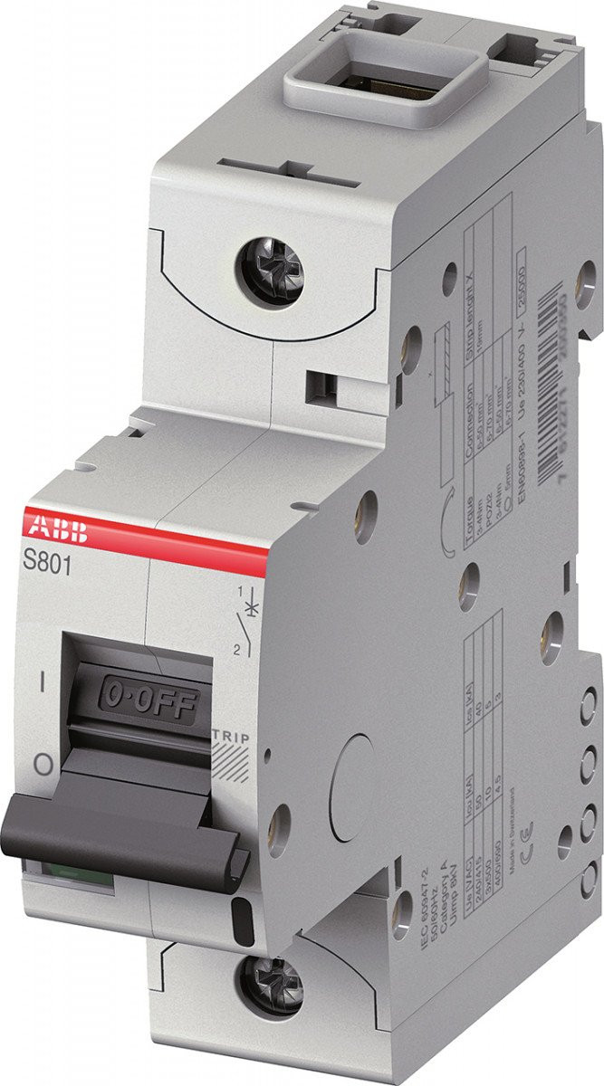 Abb System pro M compact installatieautomaat B karakteristiek 50a 1P 1 beveiligd 1,5te