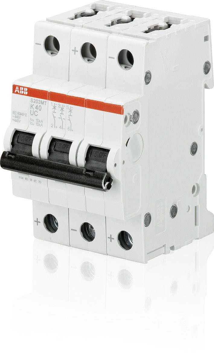 Abb S200MT uc installatieautomaat K karakteristiek 6a 3P 3 beveiligd 17,5te
