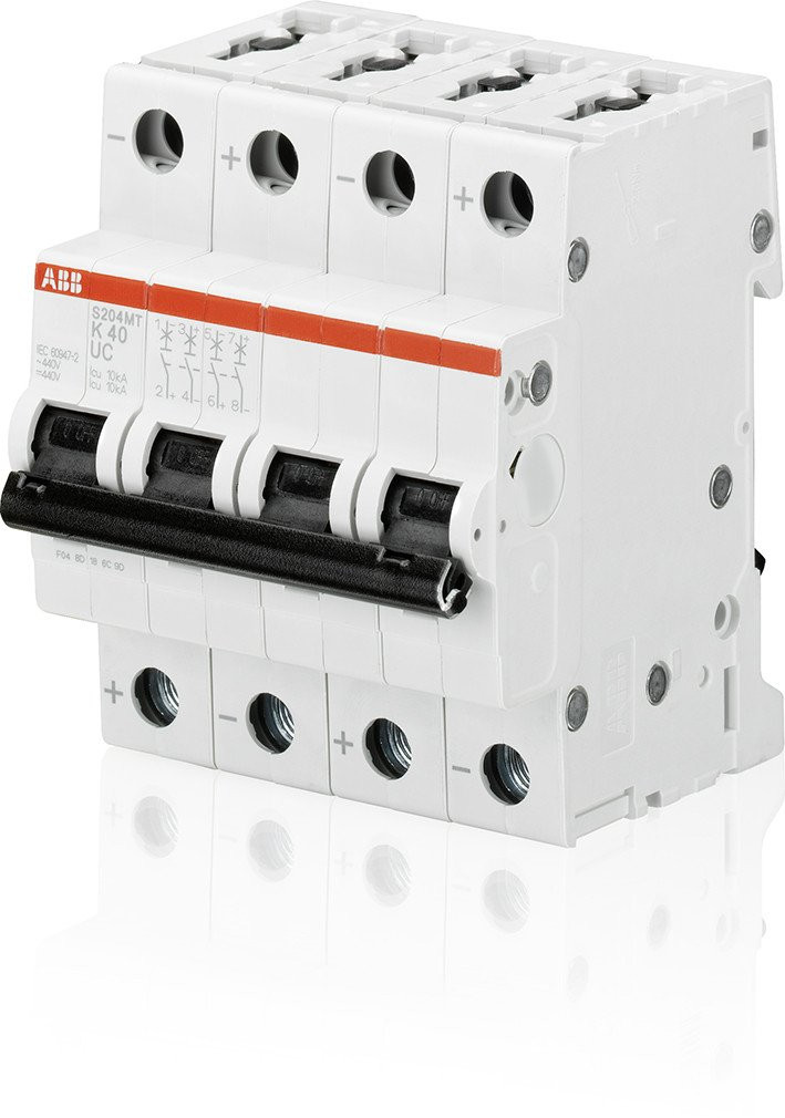 Abb S200MT uc installatieautomaat K karakteristiek 0,2a 4P 4 beveiligd 17,5te