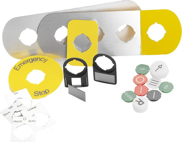 Abb Inzetplaatje voor 2 standen schakelaars met tekst/symbool pos. 21 clo