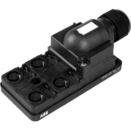 Abb Aansluitblok met 4X M12 connectors female