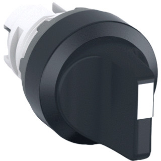 Abb Keuzeschakelaar terugverend korte hendel 3 standen zwart